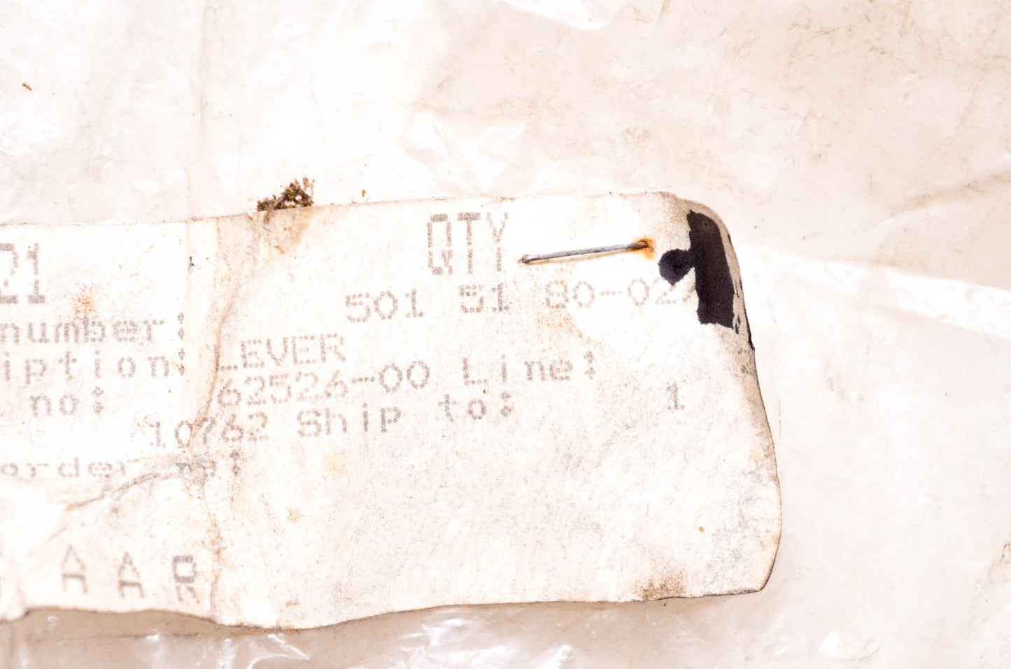 New OEM Husqvarna 501 51 80-02, 501518002 Lever NOS