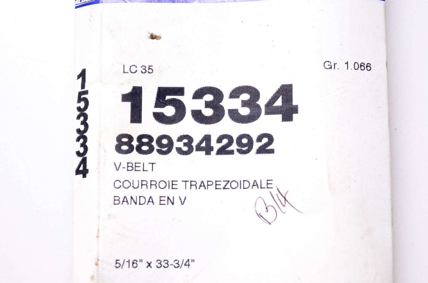 ACDelco 15334, 88934292 V-Belt NOS