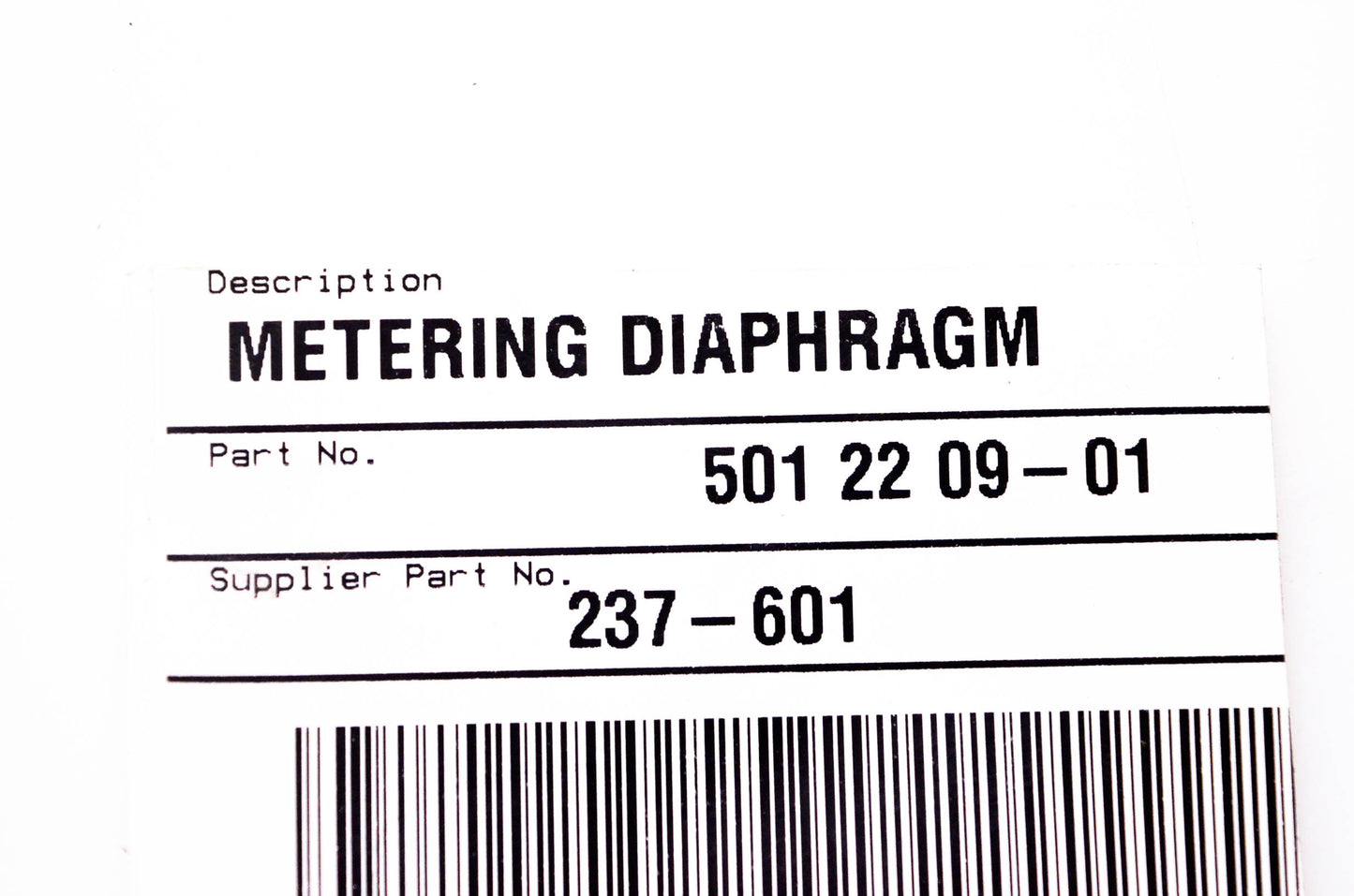 New OEM Husqvarna 501 22 09-01 Metering Diaphragm NOS