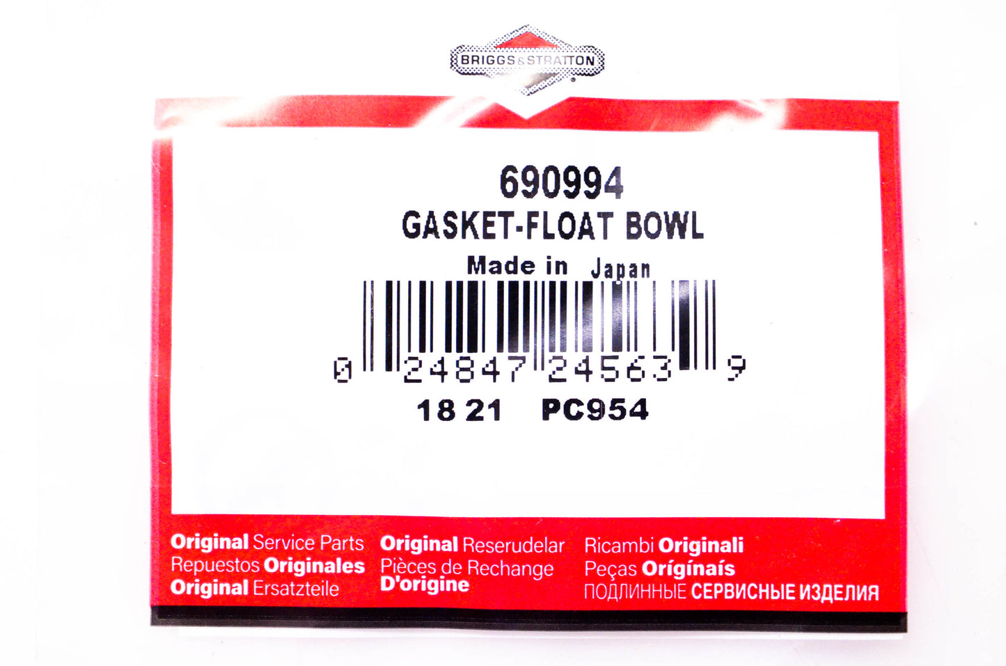 New OEM Briggs & Stratton 690994 Float Bowl Gasket NOS