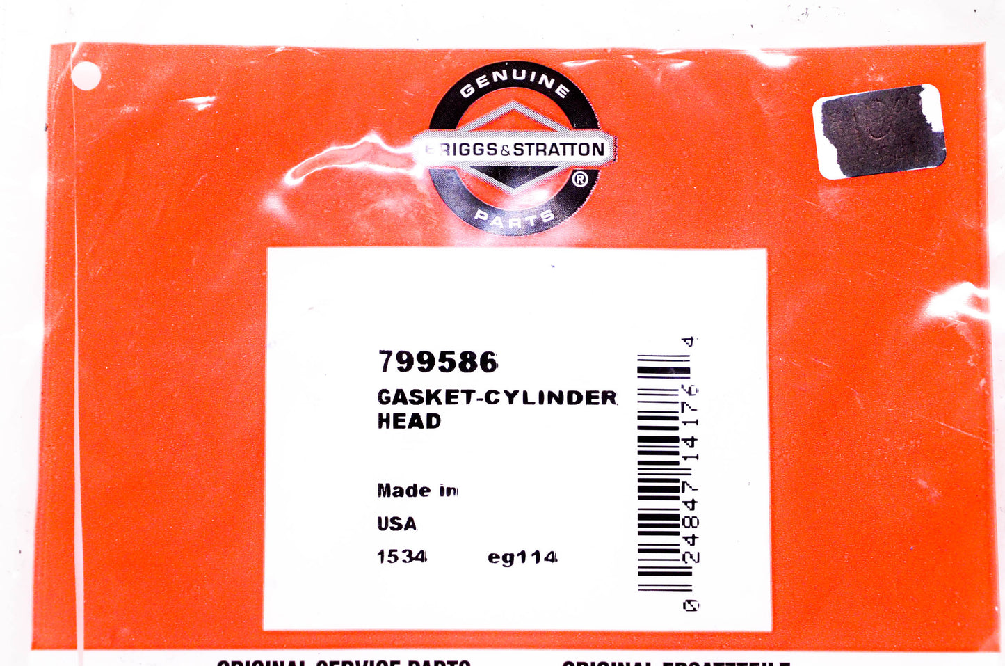 New OEM Briggs & Stratton 799586 Cylinder Head Gasket NOS