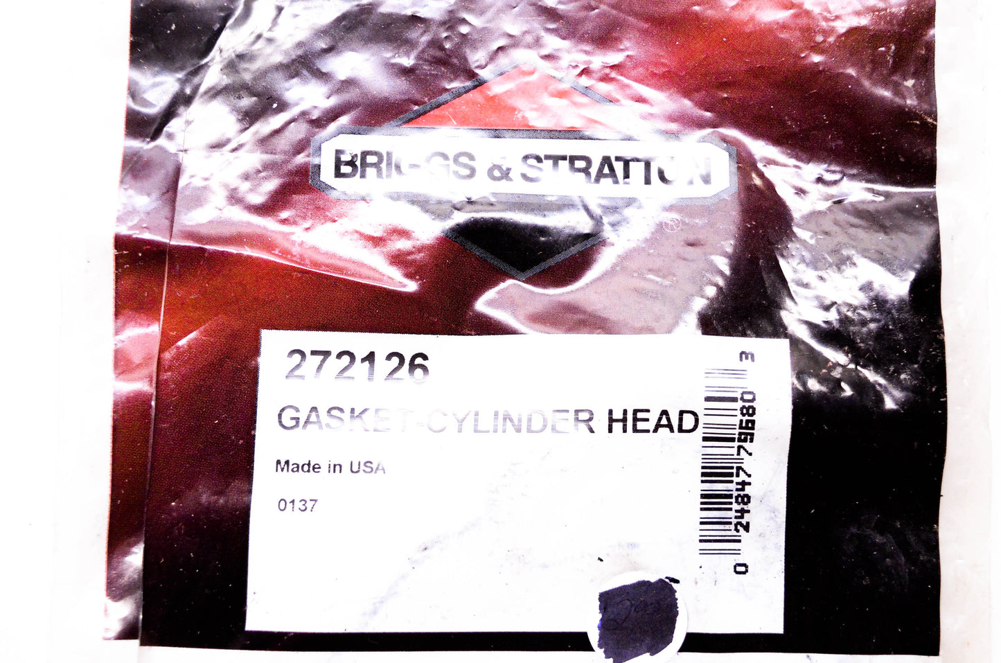 New OEM Briggs & Stratton 272126 Cylinder Head Gasket NOS