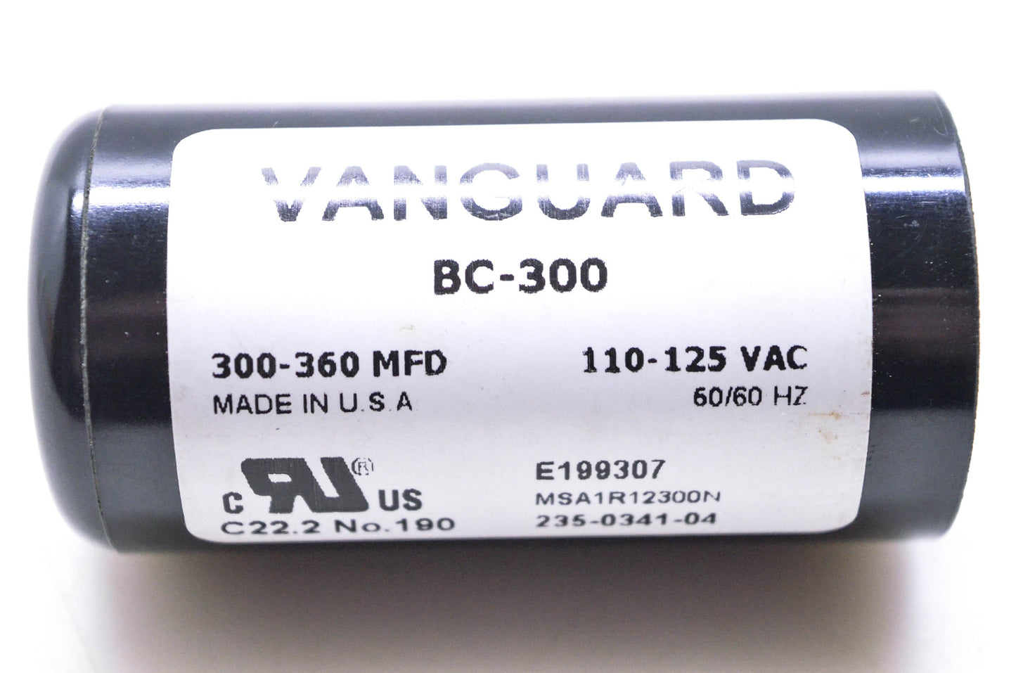 Vanguard BC-300 Electric Motor Start Capacitor NOS