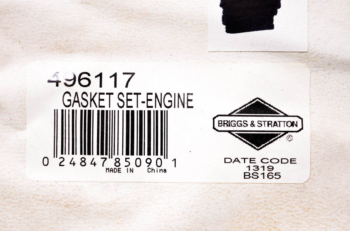 New OEM Briggs & Stratton 496117 Engine Gasket Kit NOS