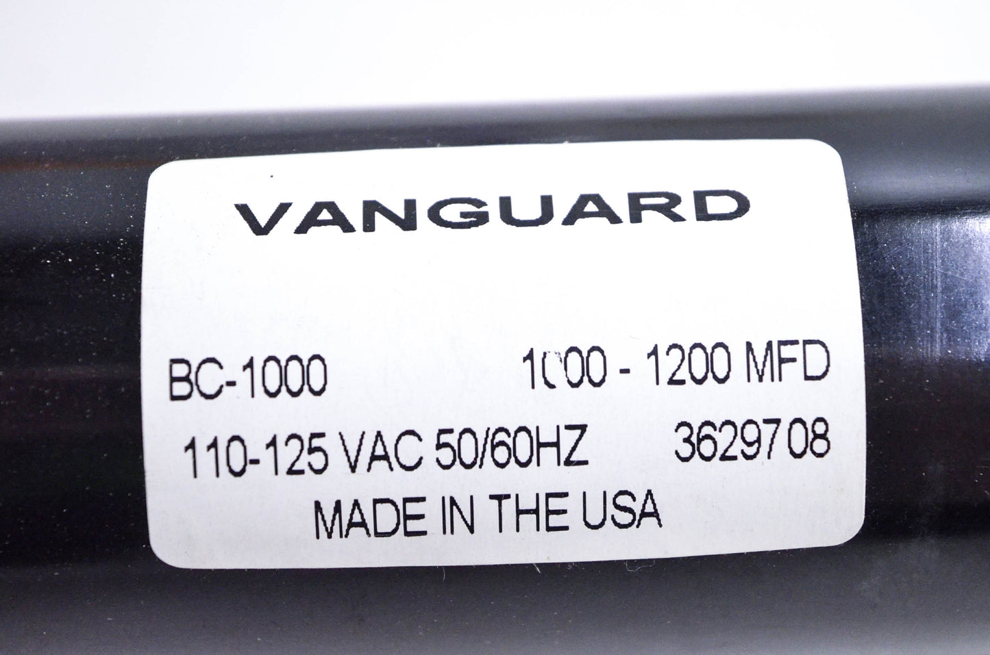Vanguard BC-1000 Electric Motor Start Capacitor NOS