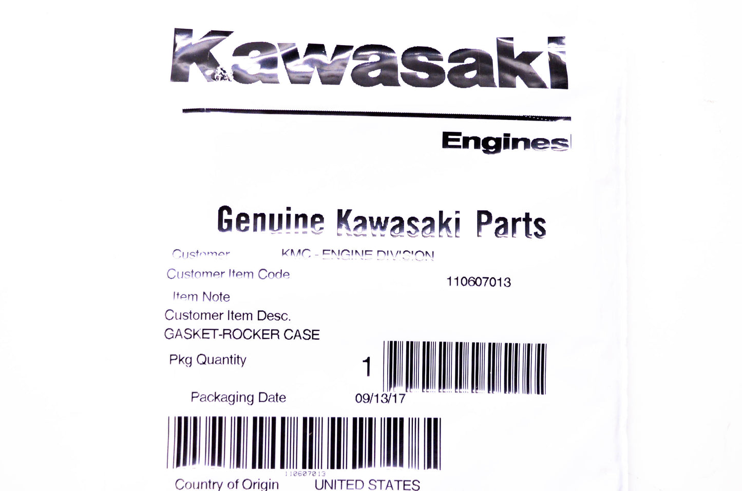 New OEM Kawasaki 110607013 Case Rocker Gasket NOS