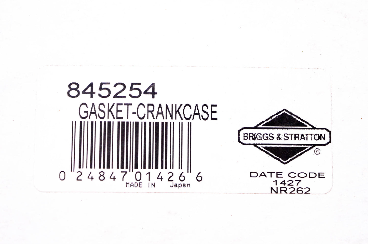 New OEM Briggs & Stratton 845254 Crankcase Gasket NOS
