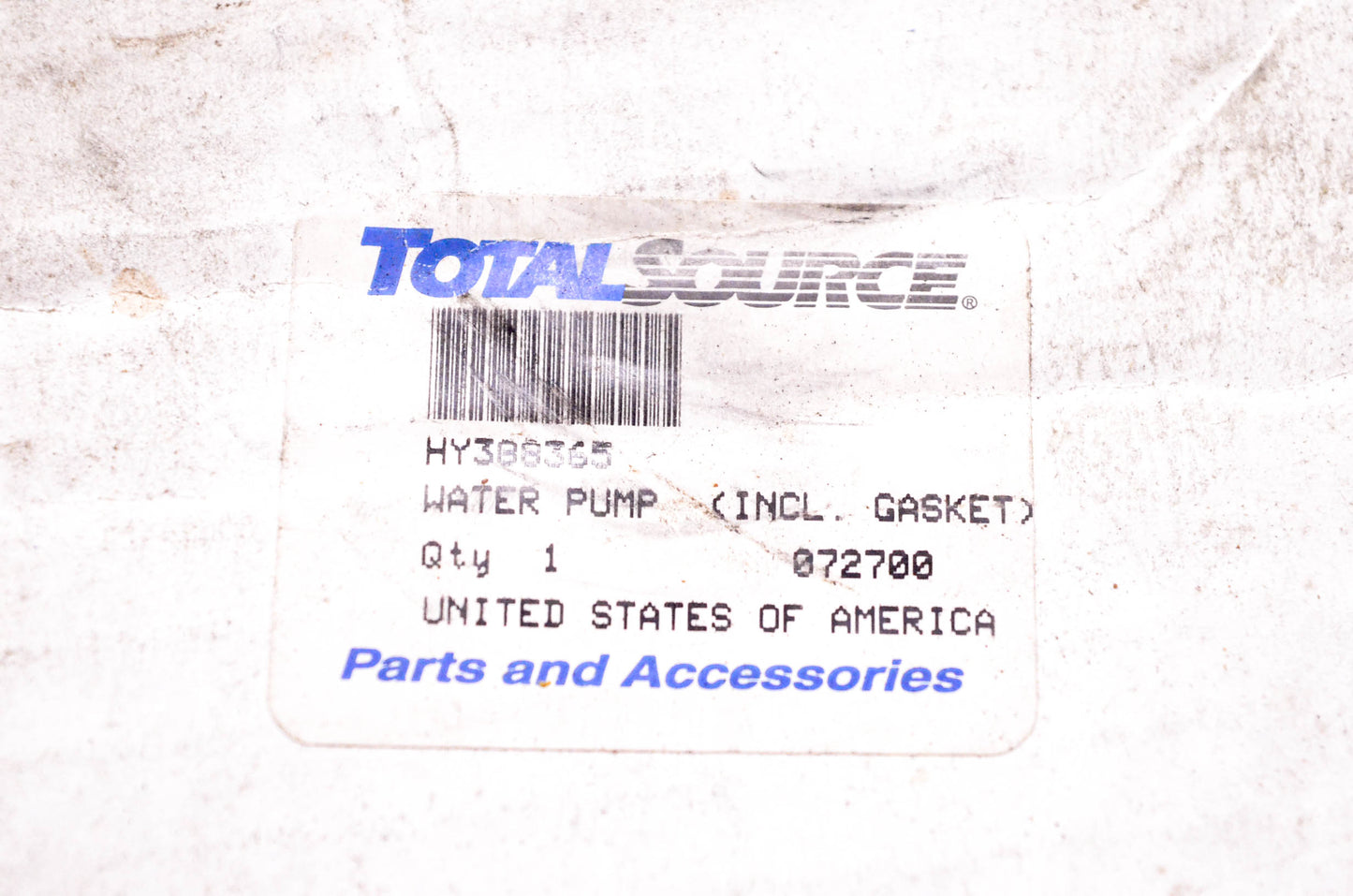 Total Source 388365, HY388365 Water Pump Includes Gasket for Hyster