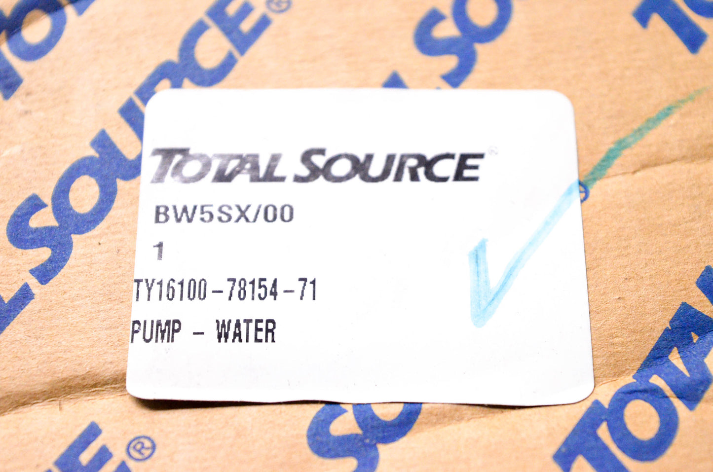 Total Source 16100-78154-71, TY16100-78154-71 Water Pump for Toyota NOS
