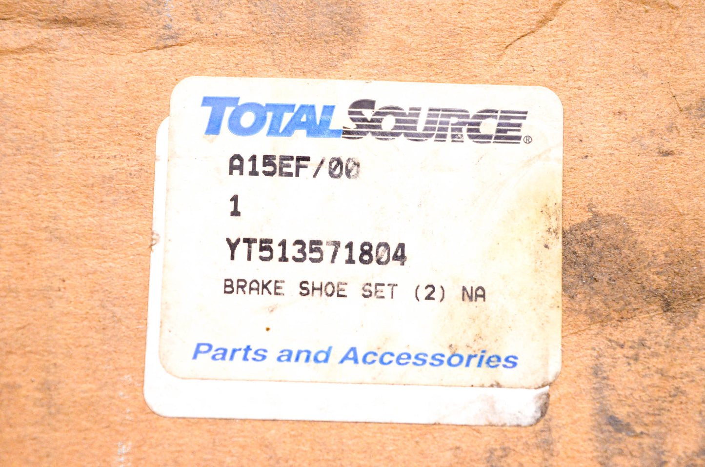 Total Source 513571804, YT513571804 Brake Shoe Kit NOS