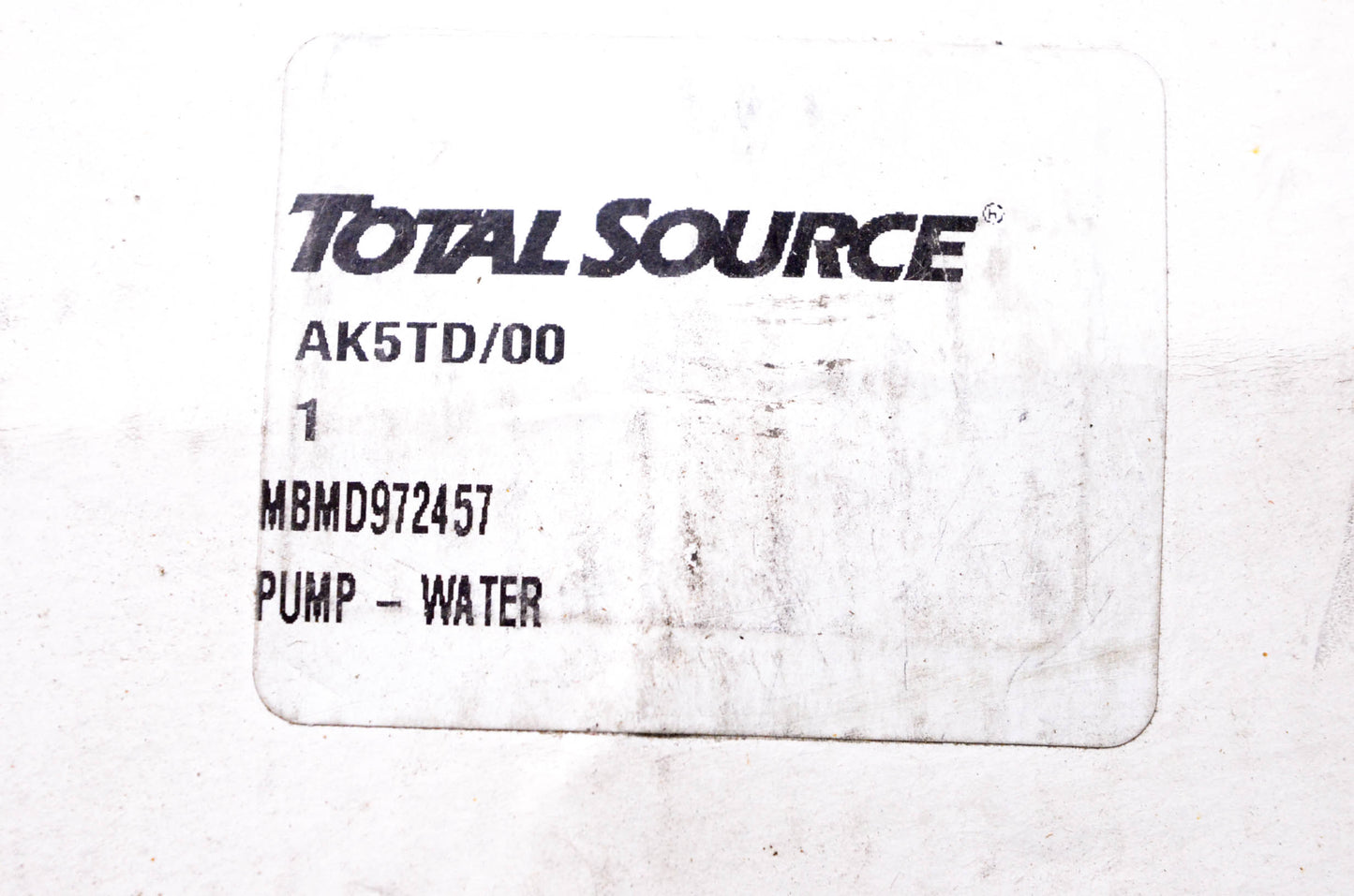 Total Source 972457, MBMD972457 Water Pump NOS