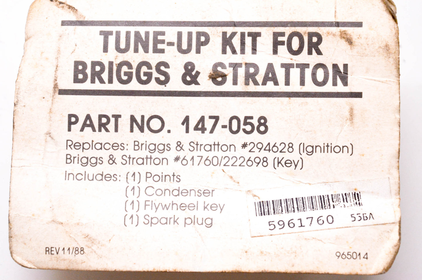Aftermarket 147-058, 294628, 61760 Tune-Up Kit NOS