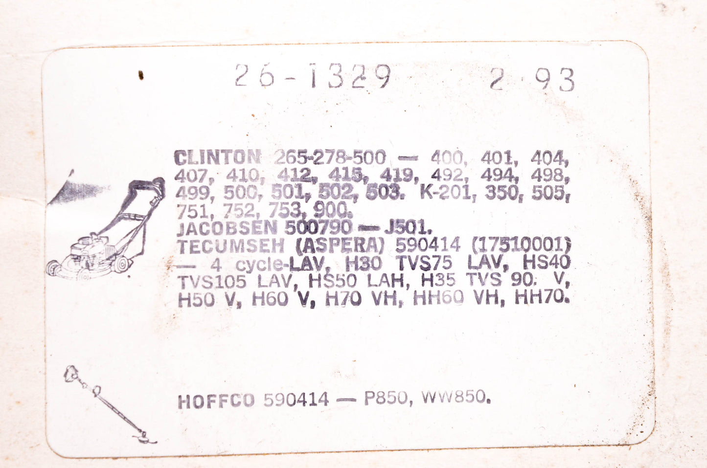 Rotary 26-1329 Starter Rewind Spring NOS