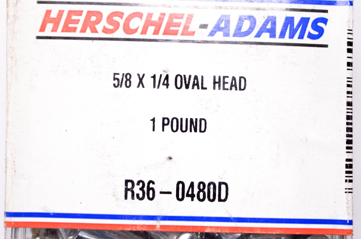 Herschel-Adams R36-0480D 1 Pound 5/8 x 1/4 Oval Head NOS