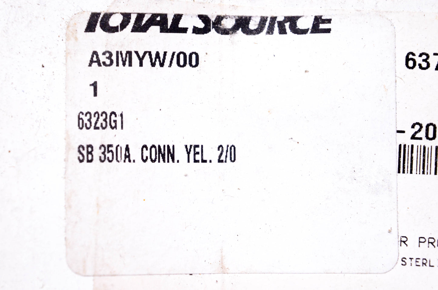 Total Source 6323G1 Anderson Power Products SB Housing Kit Yellow 350A NOS