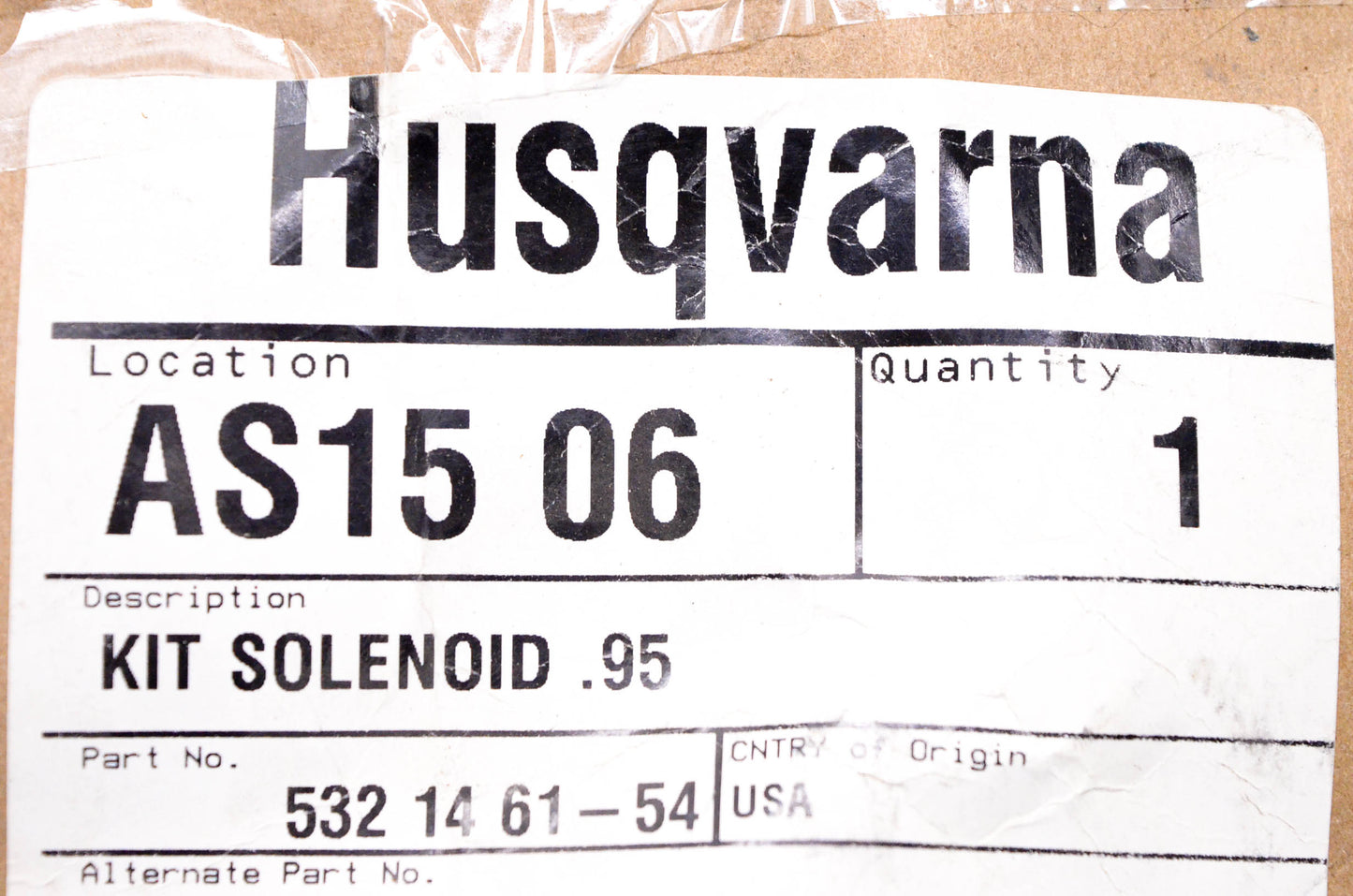 New OEM Husqvarna 532 14 61-54 Solenoid Kit NOS