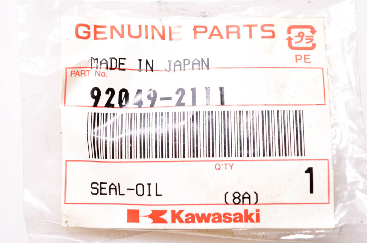 New OEM Kawasaki 92049-2111 Oil Seal NOS