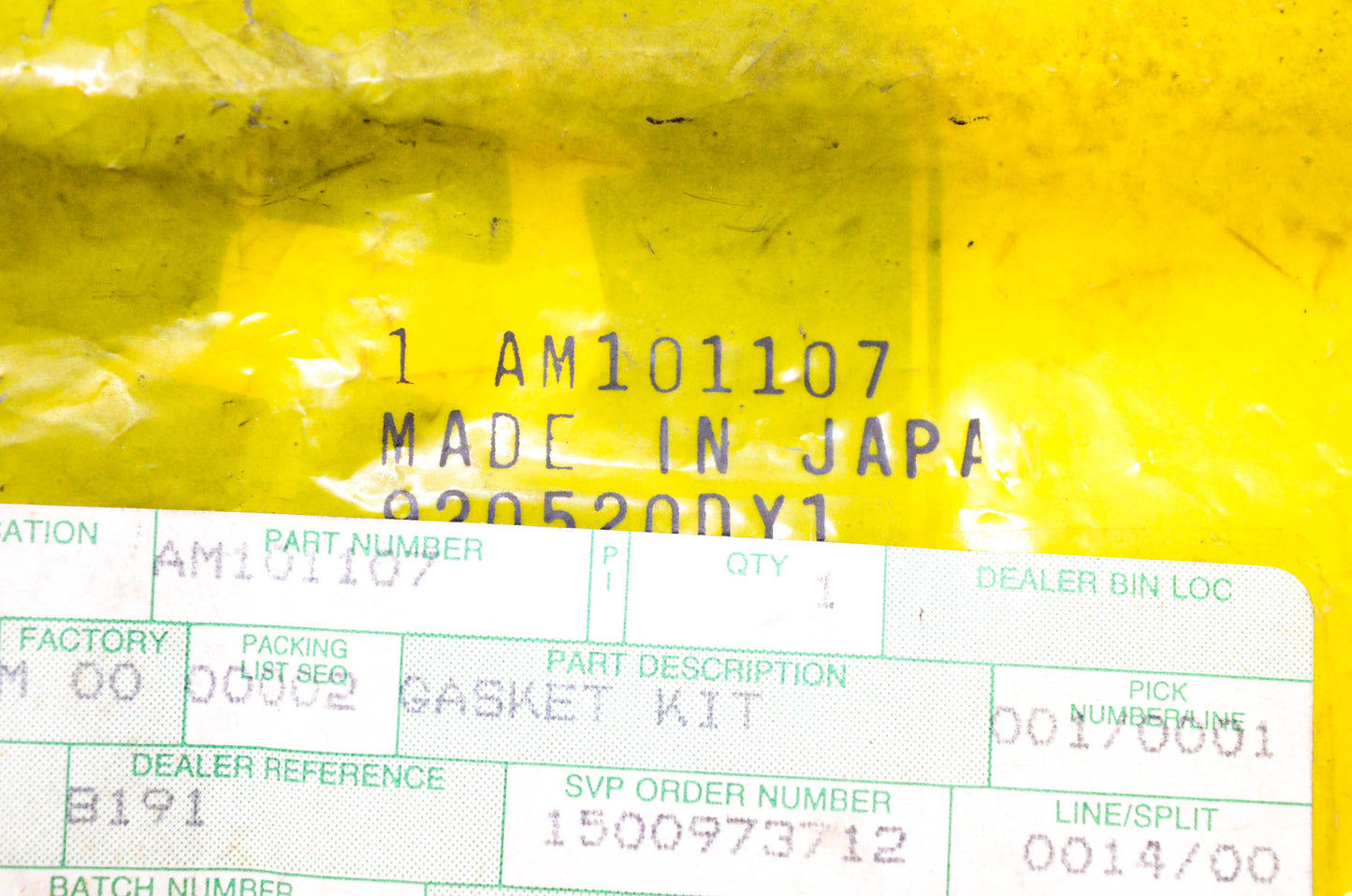 New OEM John Deere AM101107 Gasket Kit NOS