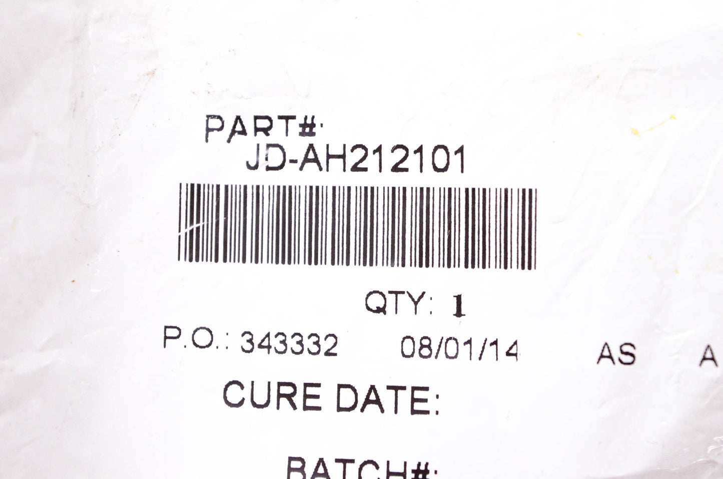 New OEM John Deere JD-AH212101 Seal NOS
