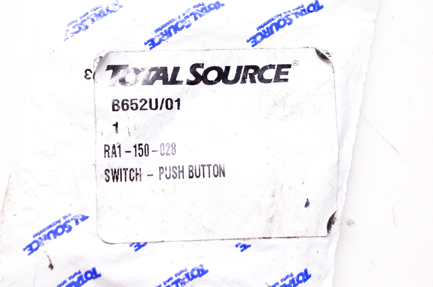 Total Source 1-150-028 Push Button Switch NOS