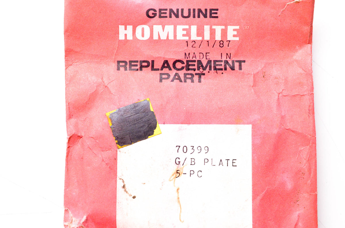 Homelite 70399 Plate NOS