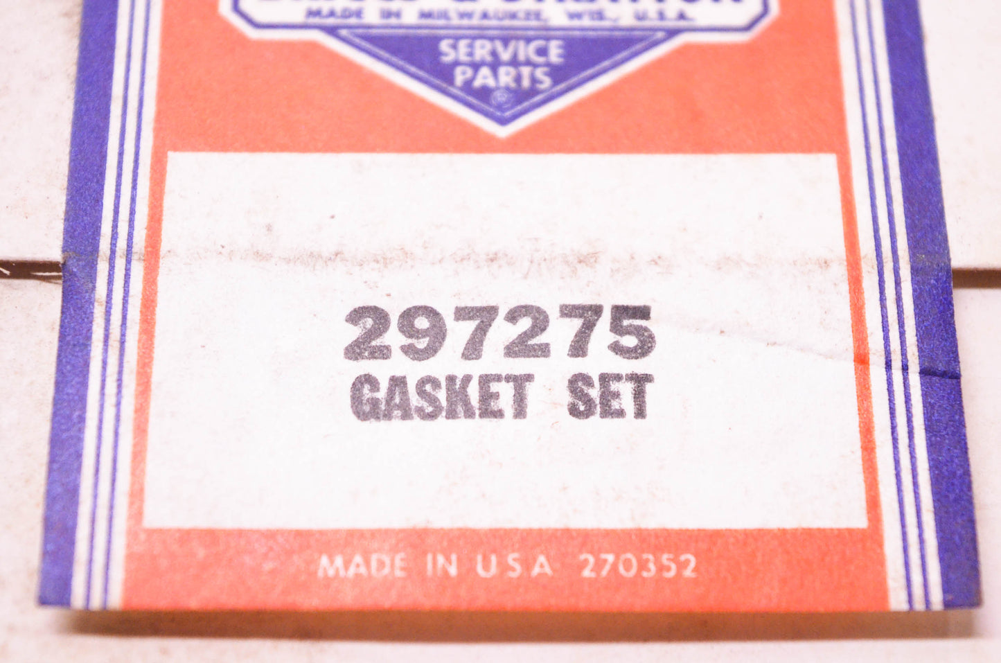 New OEM Briggs & Stratton 297275 Gaskets Incomplete NOS