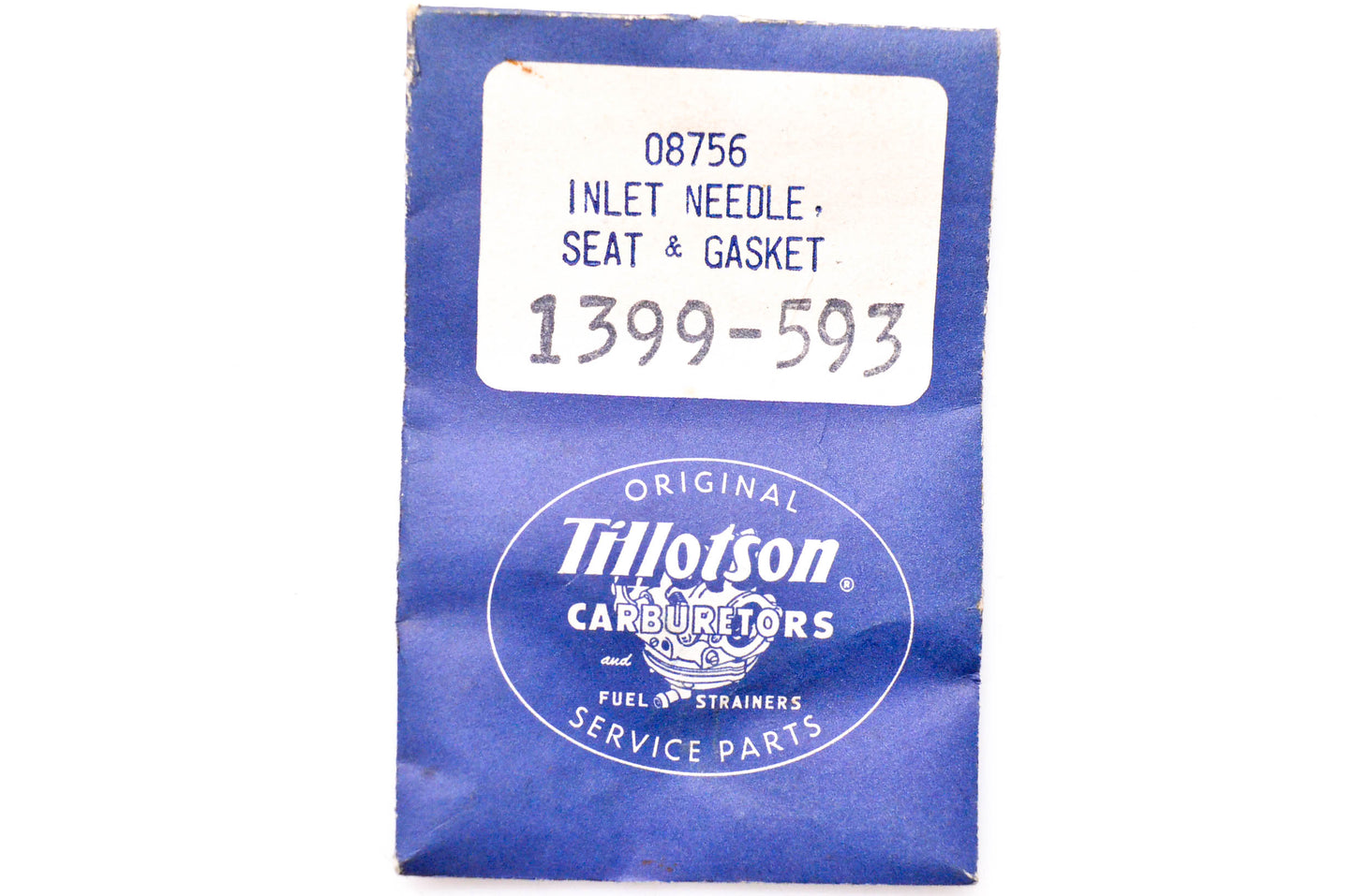 Tillotson 1399-593, 08756 Inlet Needle Seat & Gasket NOS