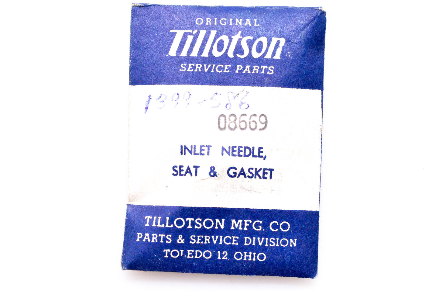 Tillotson 1399-586, 08669 Inlet Needle Seat & Gasket NOS