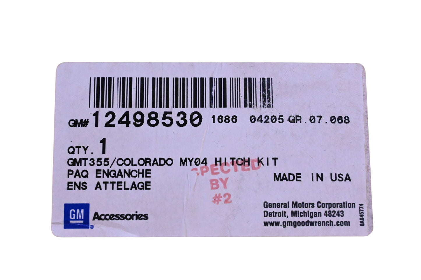 General Motors 12498530 Trailer Hitch Kit NOS