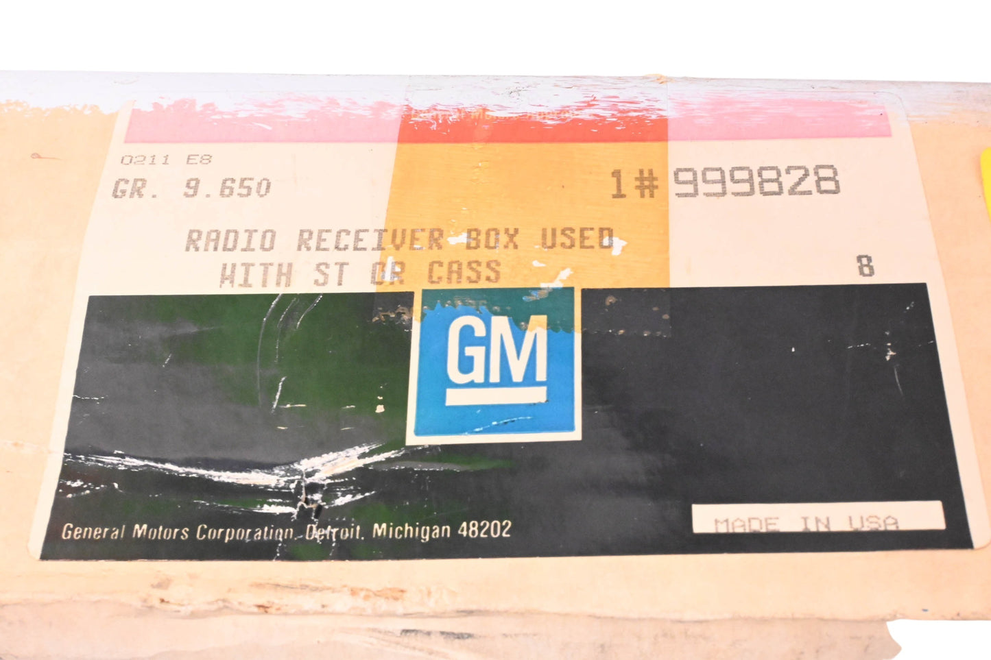 General Motors 999828 Radio Receiver Assembly Kit NOS