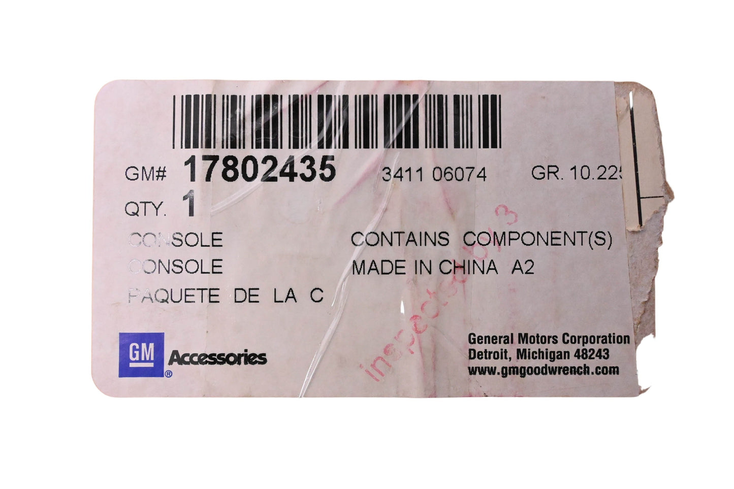 General Motors 17802435 Overhead Console Assembly NOS