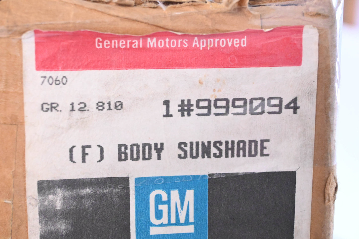 General Motors 999094 Body Sunshade Assembly NOS