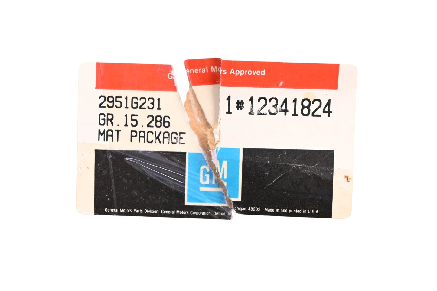 General Motors 12341824 Grey Mat Kit NOS