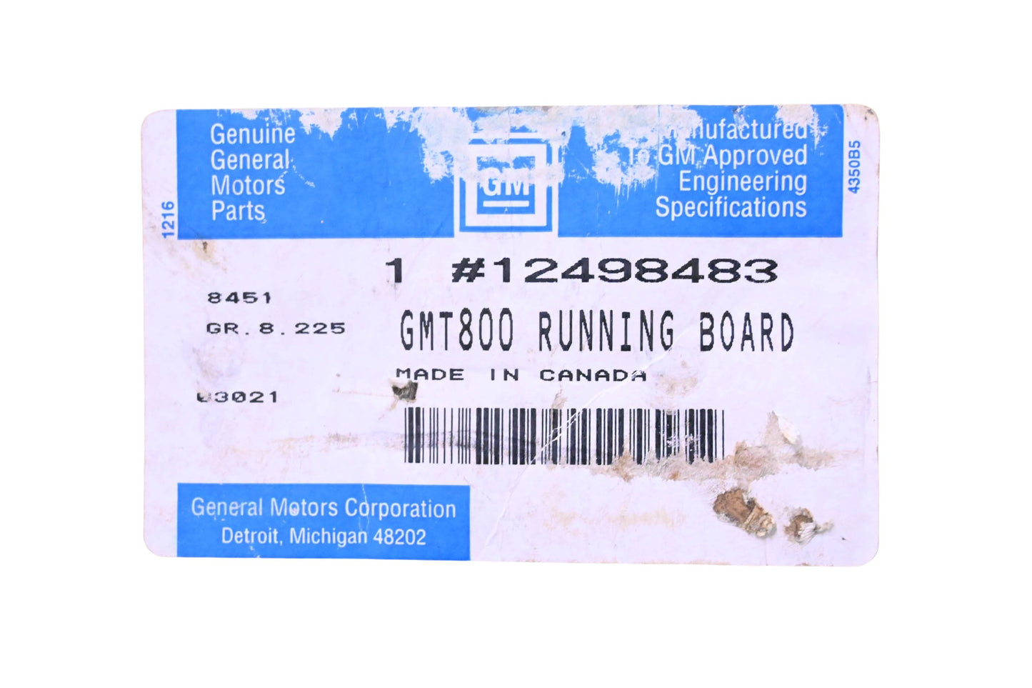 General Motors 12498483 Black Tubular Assistant Step Kit NOS
