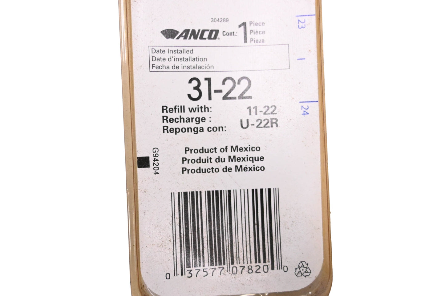 Anco 31-22 22" Windshield Wiper Assembly NOS