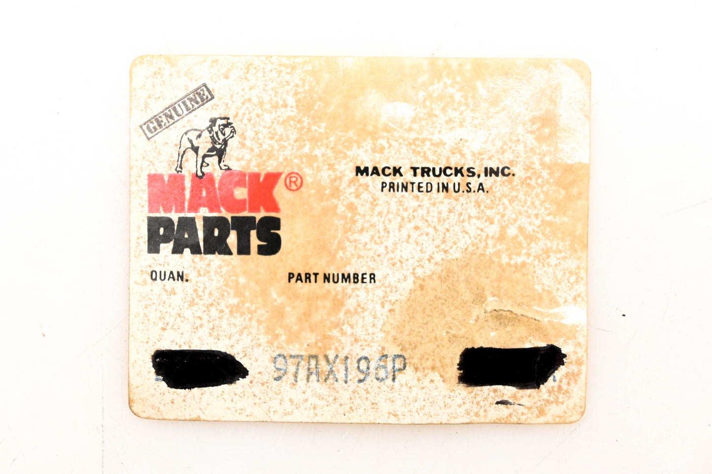 Mack 97AX196P Window Regulator Clips Qty 2 NOS