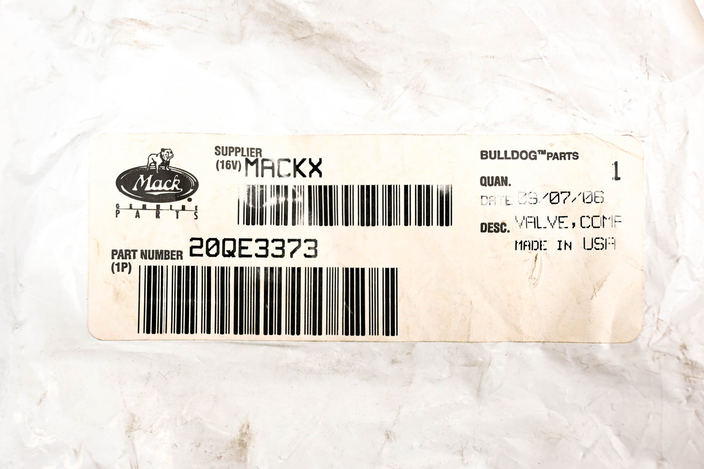 Mack 20QE3373, 5025-4 GT Fan Clutch Solenoid NOS
