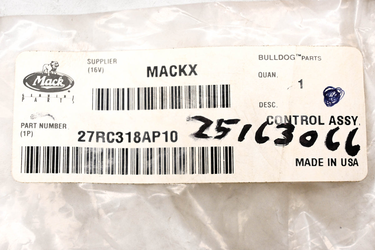 Mack 27RC318AP10 Control Cable NOS