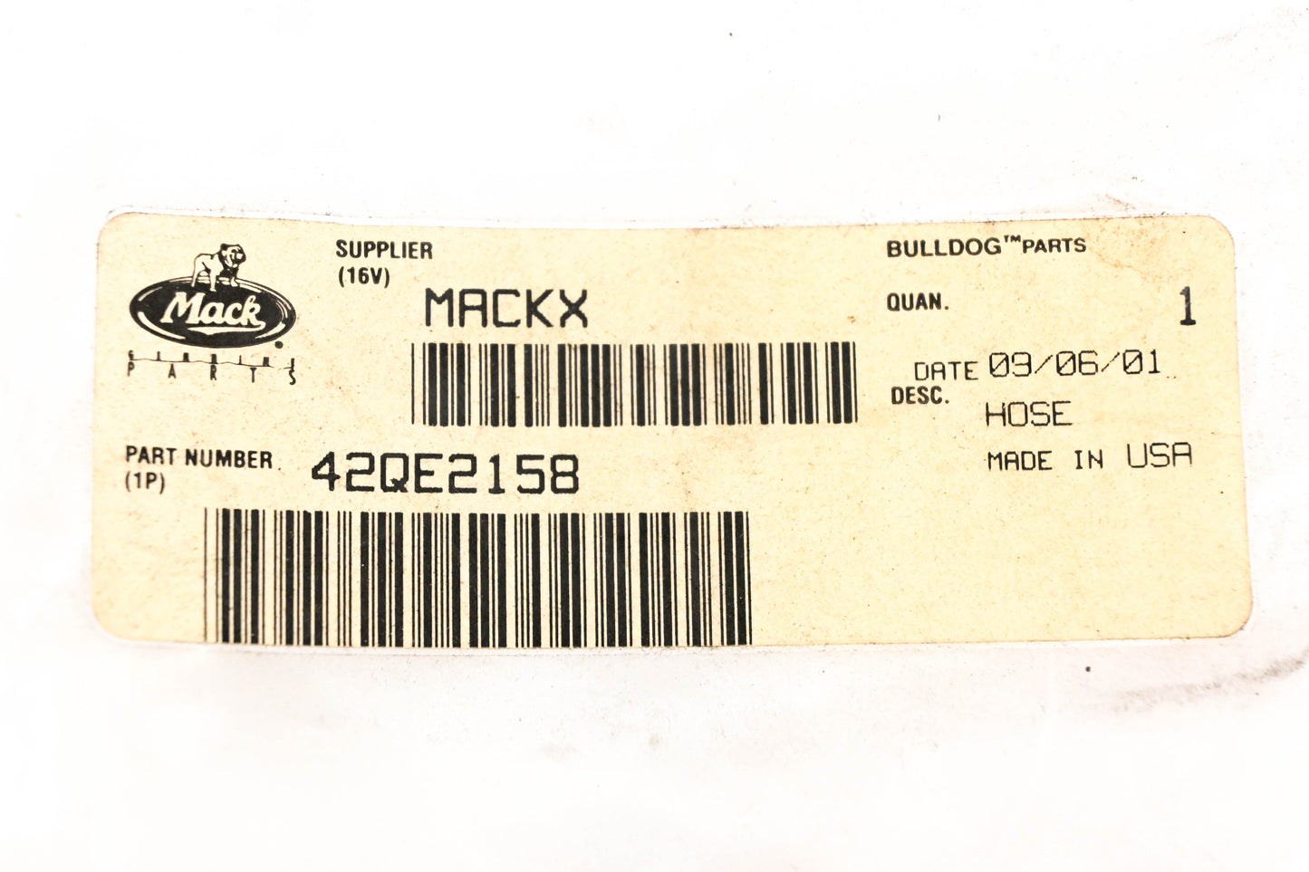 Mack 42QE2158 Parker Flex Hose NOS