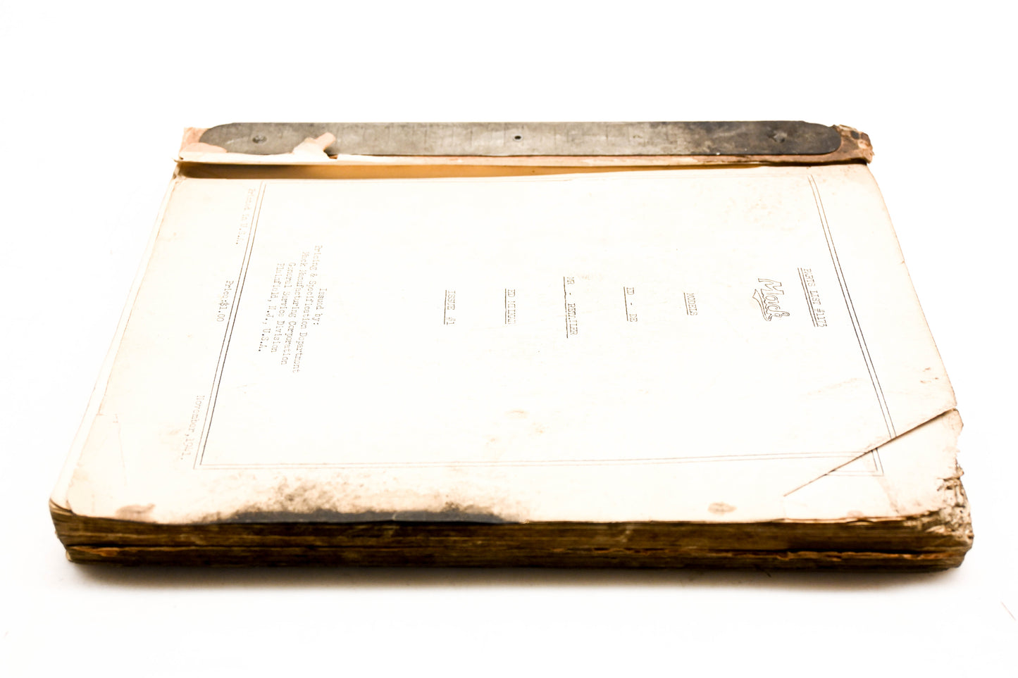 Mack 1173, 1535 1941 Model ED-DE Parts List/ 1947 Model EE Part List Manual