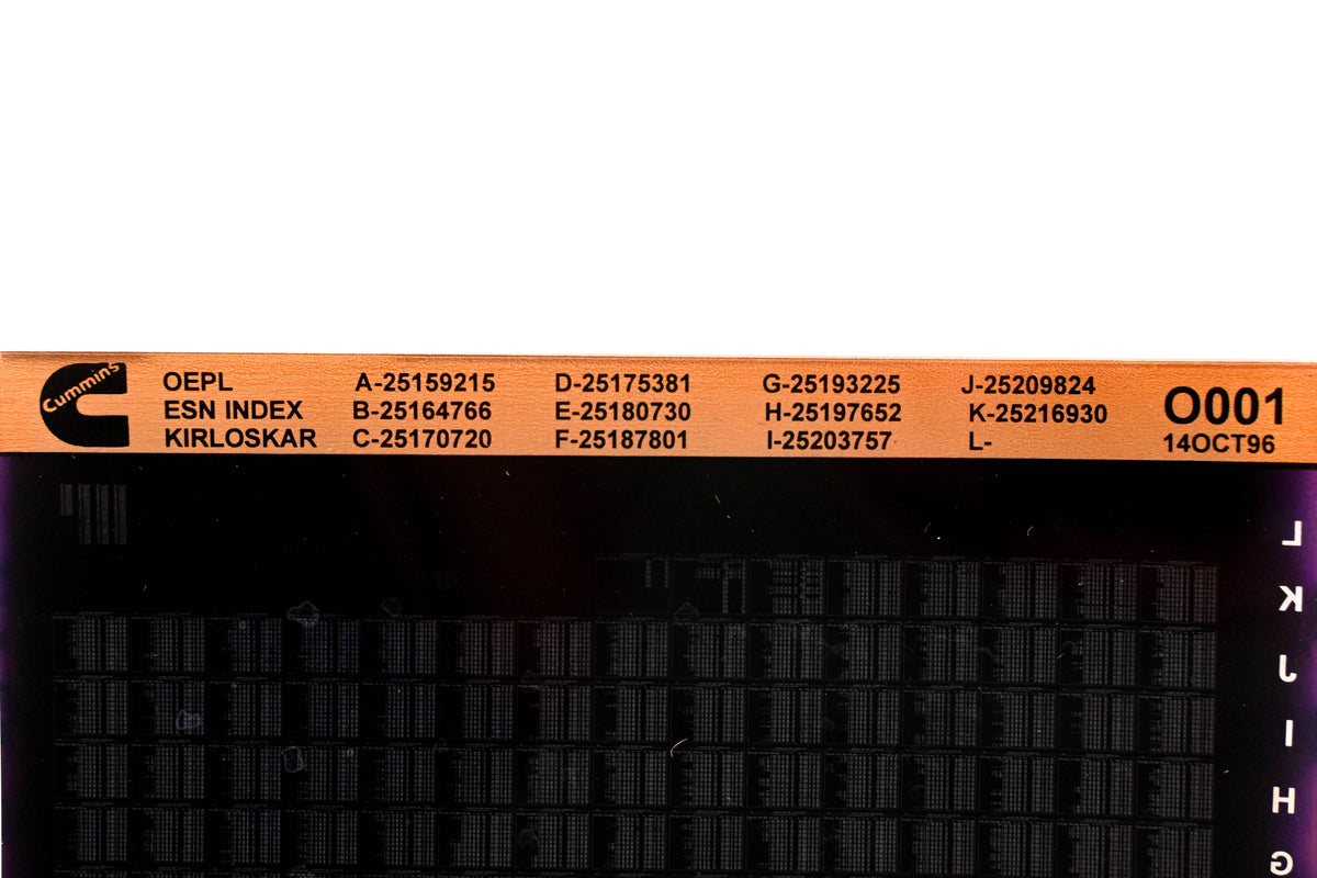 Cummins O001 1996 Kirloskar OEPL ESN Index Microfiche NOS