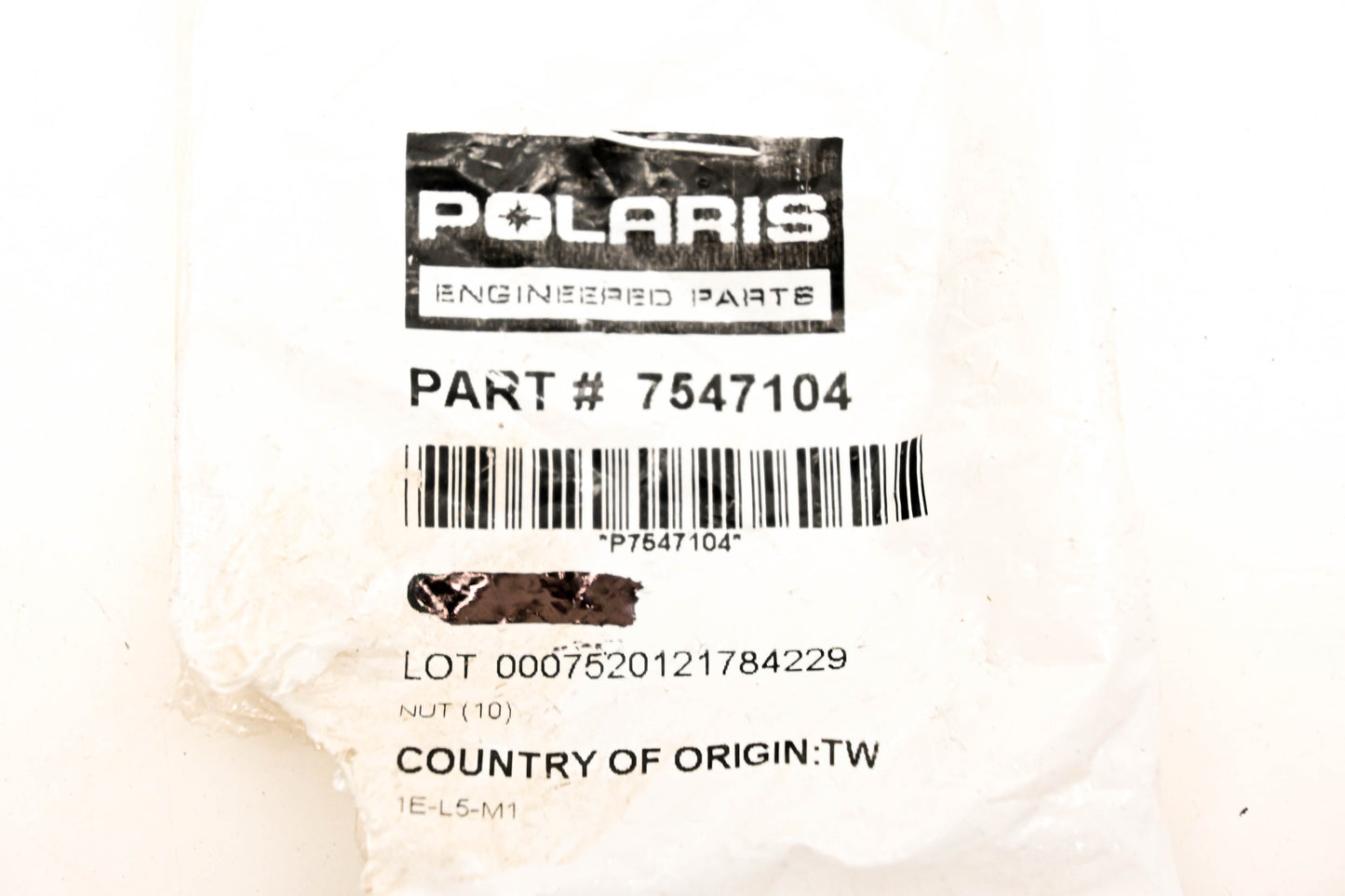 New OEM Polaris 7547104 Locknut NOS