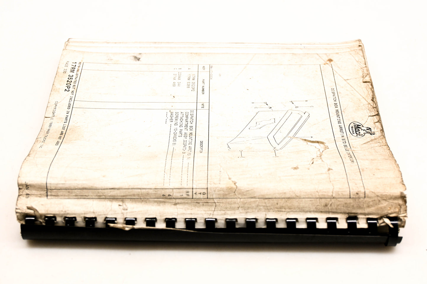 Mack DP036-10 1989 RL/RS Series Collision Repair Book