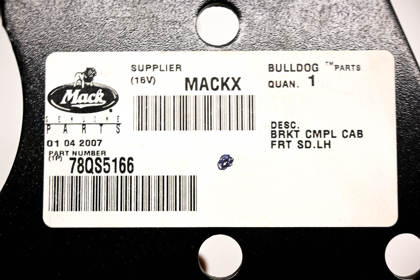 Mack 78QS5166 Complete Bracket NOS