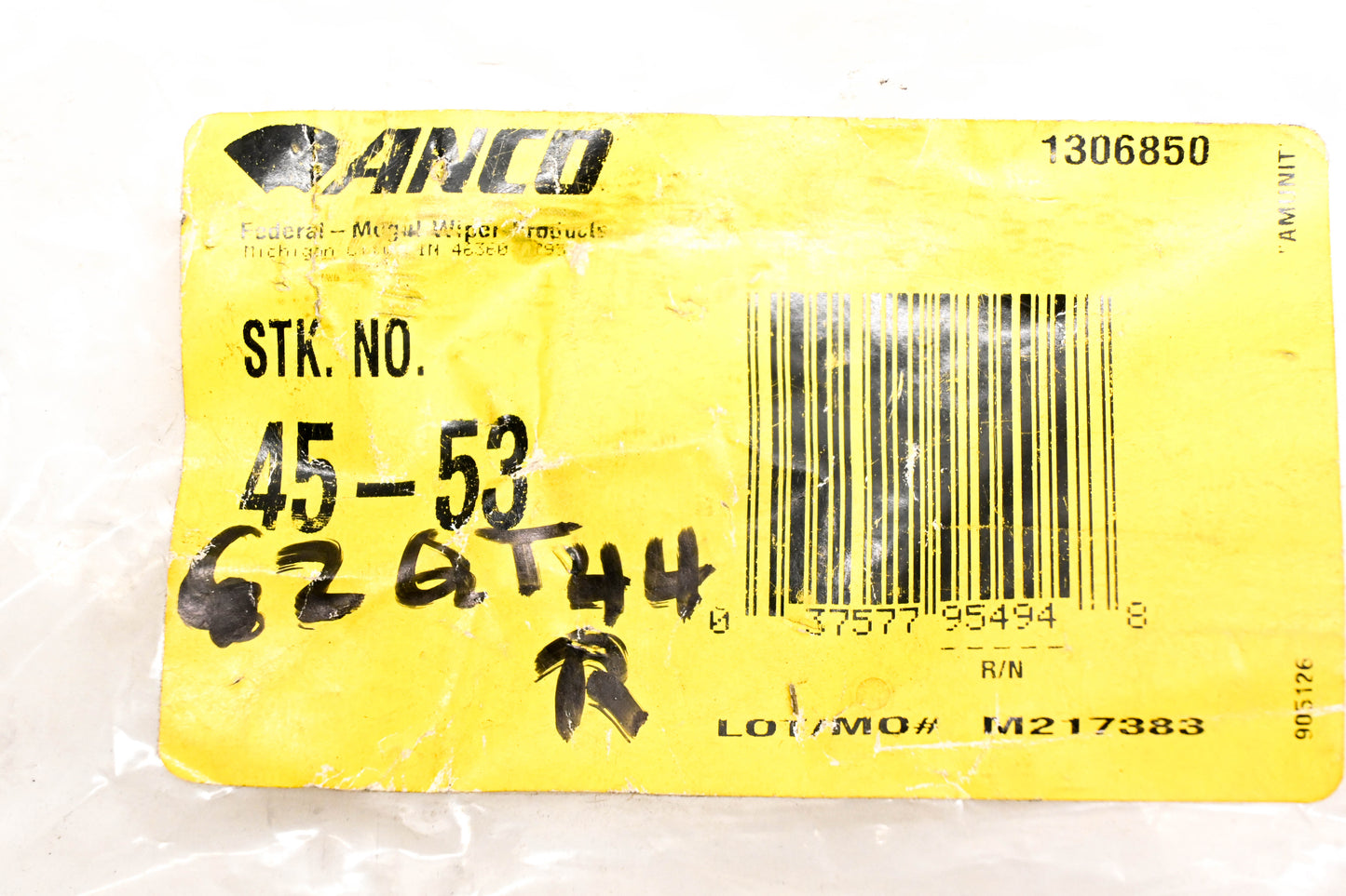 Anco 45-53, 62QT44R Mack Windshield Wiper Arm NOS