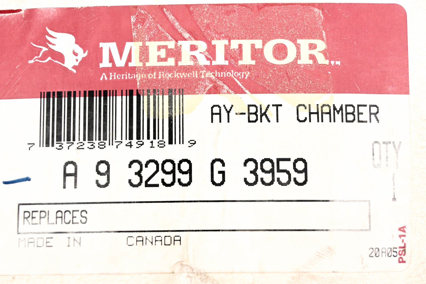 Meritor A93299G3959, 8235-A93299G3959 Air Brake Chamber Bracket NOS