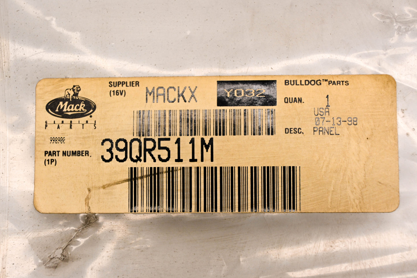 Mack 39QR511M Panel NOS