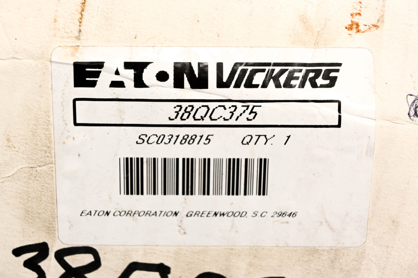 Eaton Vickers 38QC375, SC0318815 Power Steering Pump NOS
