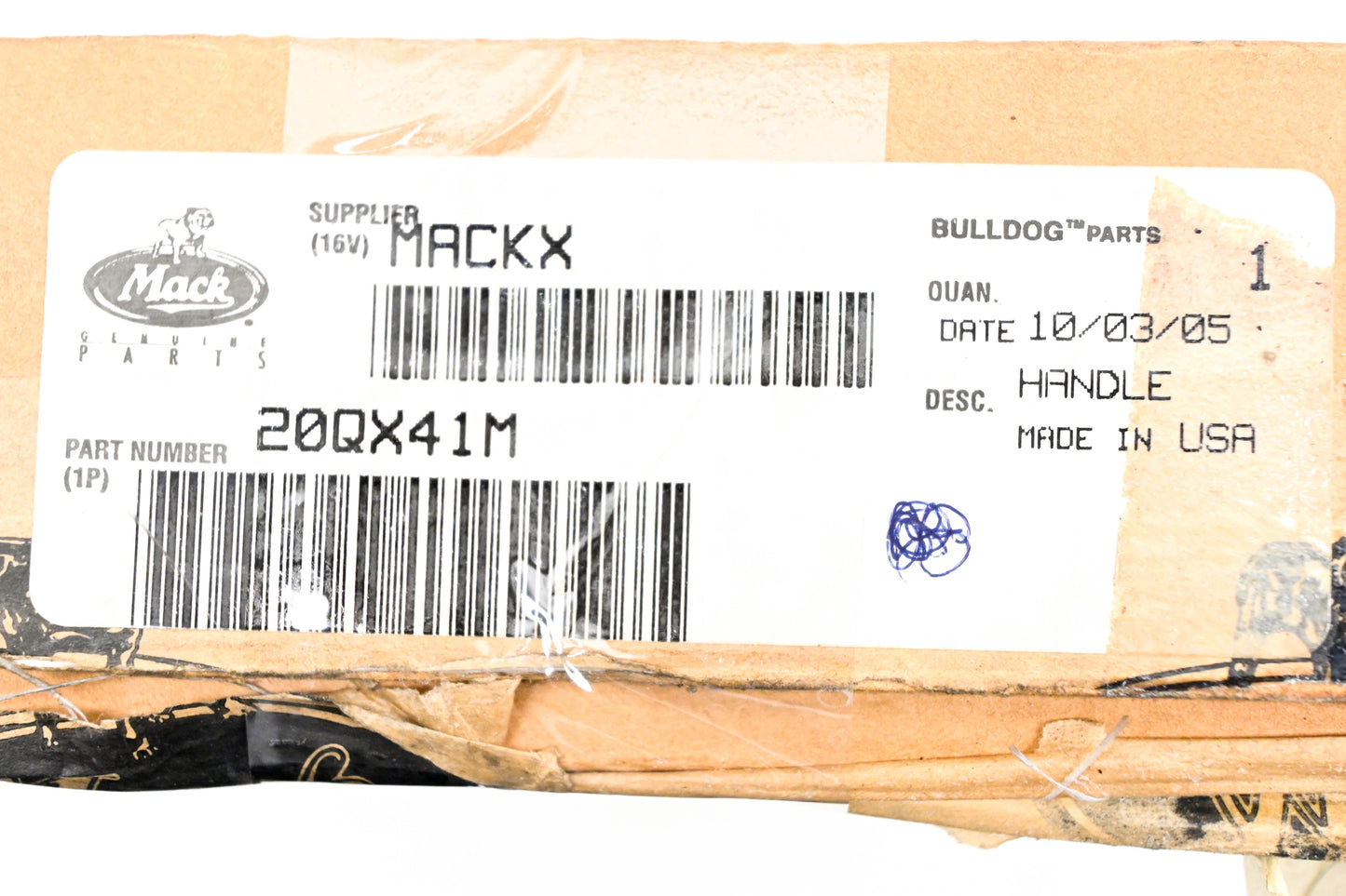 Mack 20QX41M Chrome Door Handle Assembly NOS