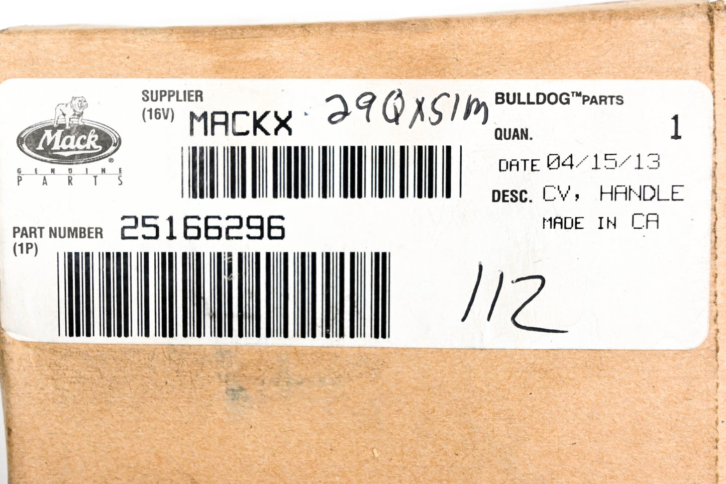 Mack 25166296, 29QX51M Locking Device Assembly NOS